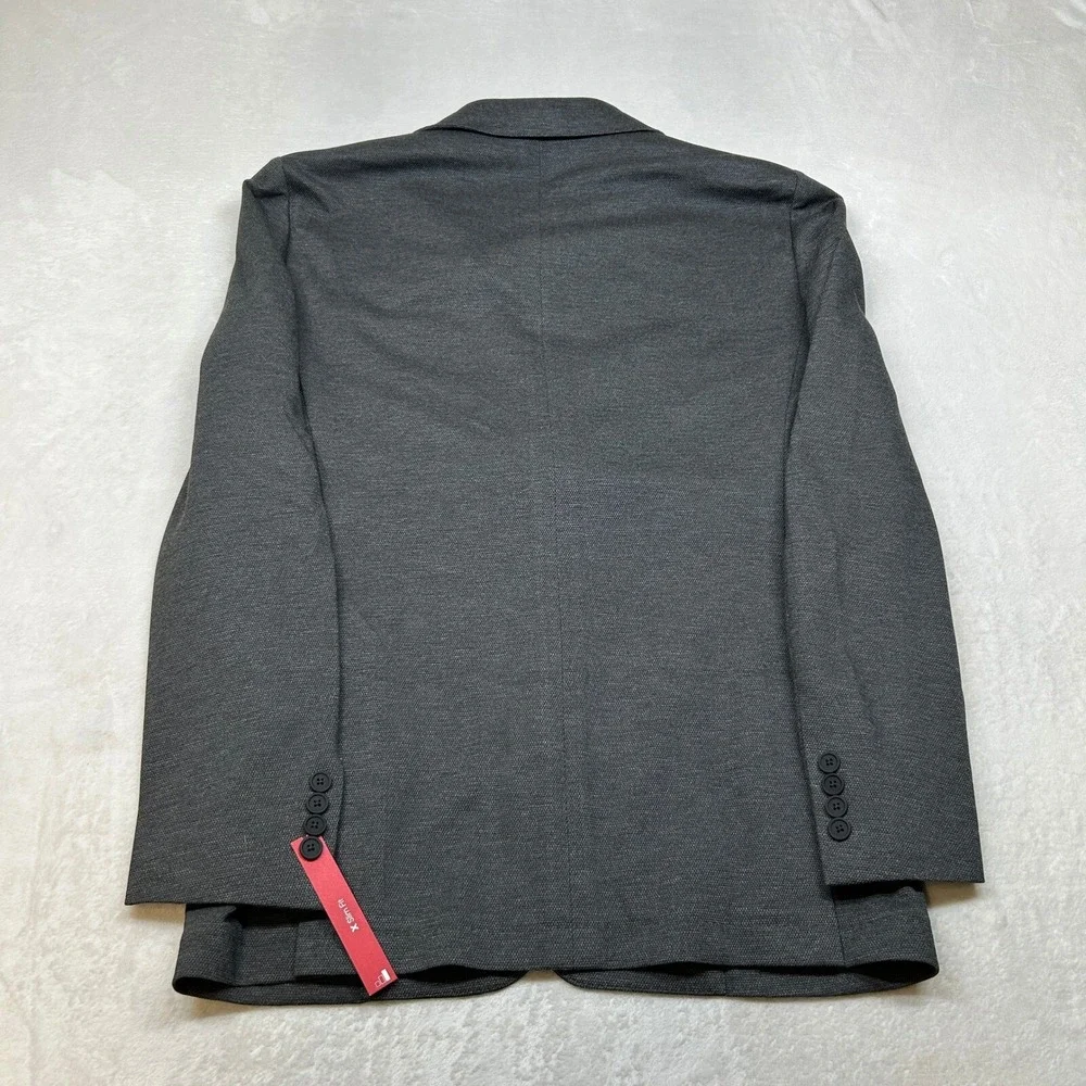 Calvin Klein Knit Slim Fit Sport Coat Mens‎ 40L 40 Gray Modern Jacket Travel NEW
